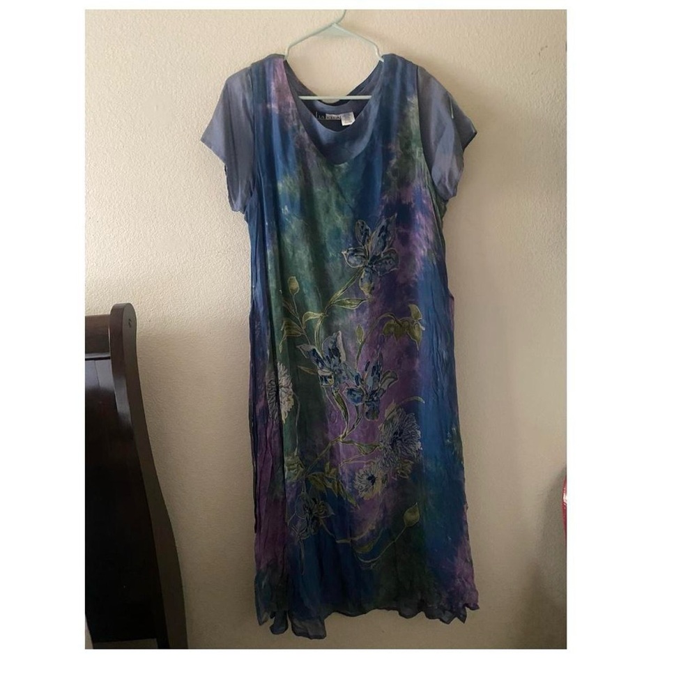 -Womens floral printed dress
